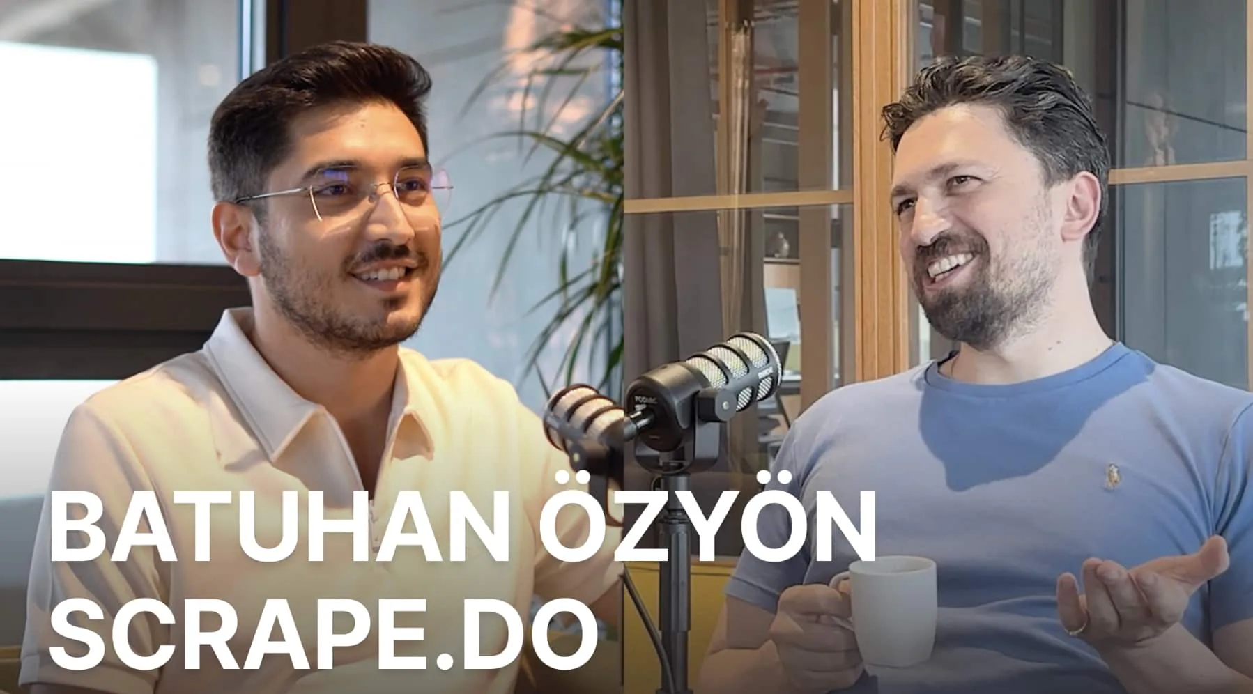 Scrape.do founder Batuhan Özyön with interviewer Emre Elbeyoglu