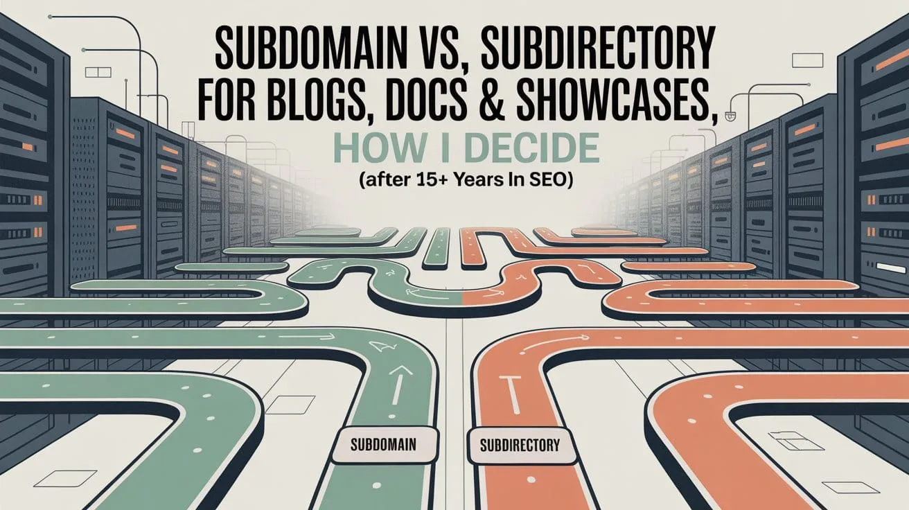 SEO comparison diagram for placing content on a subdomain or subdirectory