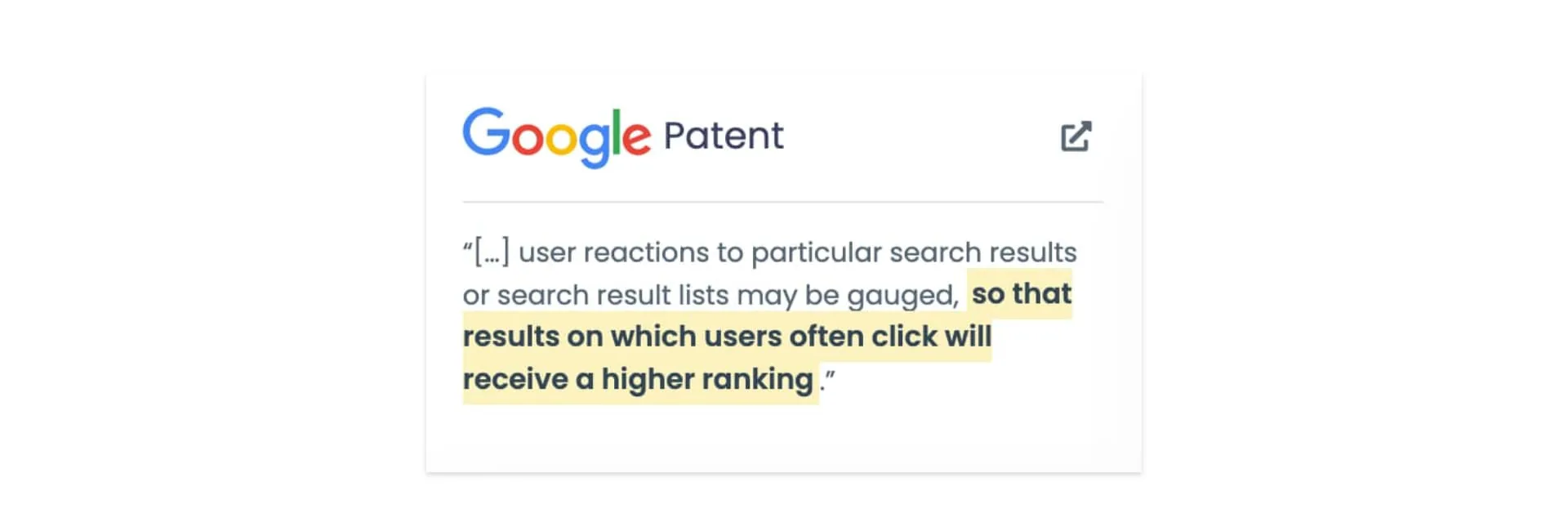 Kullanıcı tepkileriyle daha yüksek arama sıralamalarını ilişkilendiren Google patent bölümü