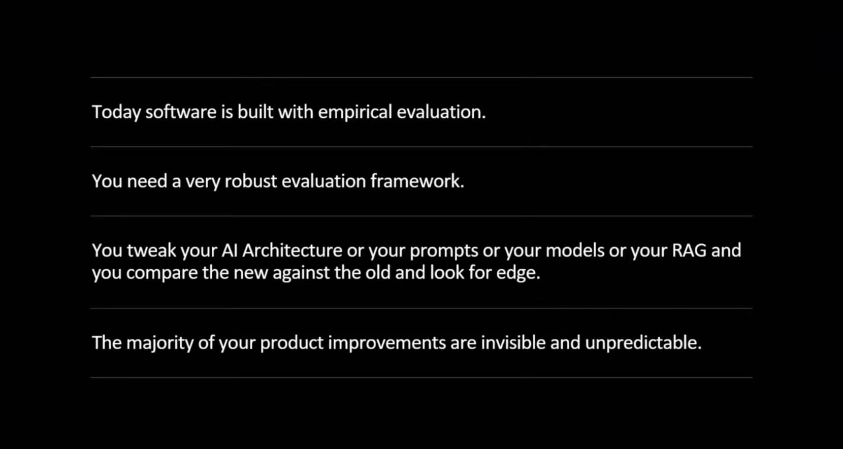 todays software is empirical evulation